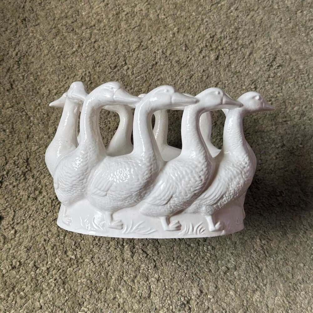Vintage 1979 Holland Mold Ceramic Duck Bowl Vase Centerpiece